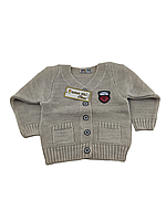 Детский свитер 1, 2, 3, 4 года Турция теплый для мальчиков серый (ФДМ50)
