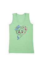 Майка дитяча на широких бретелях для дівчинки GABBI МКD-22-2 Салатовий на зріст 122 (13256)