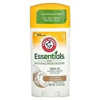 Arm & Hammer, Essentials, дезодорант с натуральными дезодорирующими веществами, кокосовая герань, 71 г