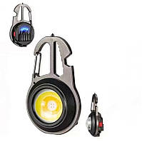 Акумуляторний LED ліхтарик W5137 з Type-C (Лінза, 7 режимів, карабін, викрутки)