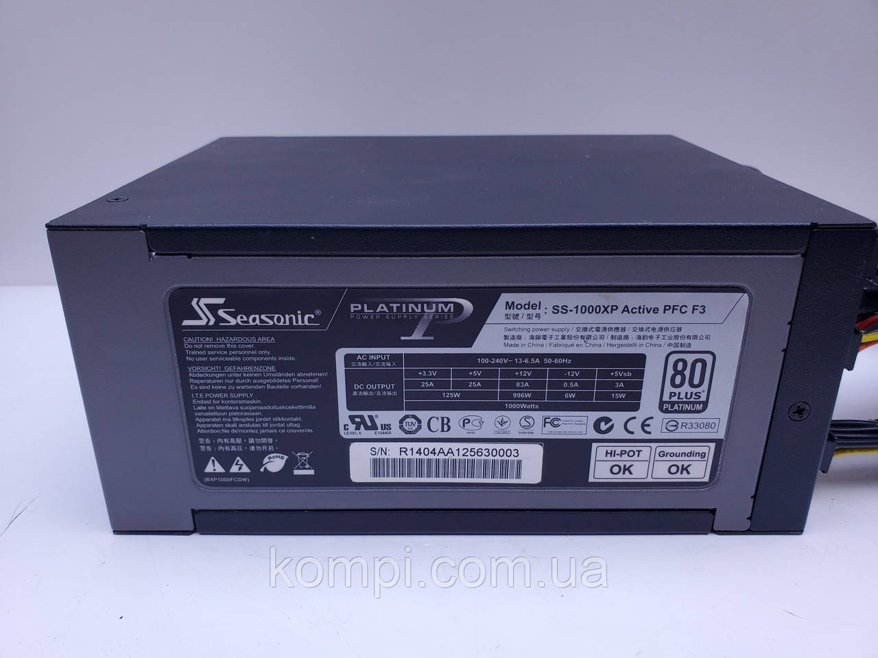 Блок питания 1000W Seasonic SS-1000XP F3 80plus PLATINUM - фото 4 - id-p1929843505