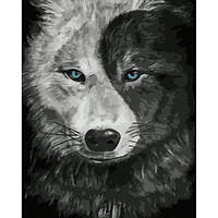 Картина по номерам "Волк инь-янь" 40х50 см [tsi205369-ТСІ]
