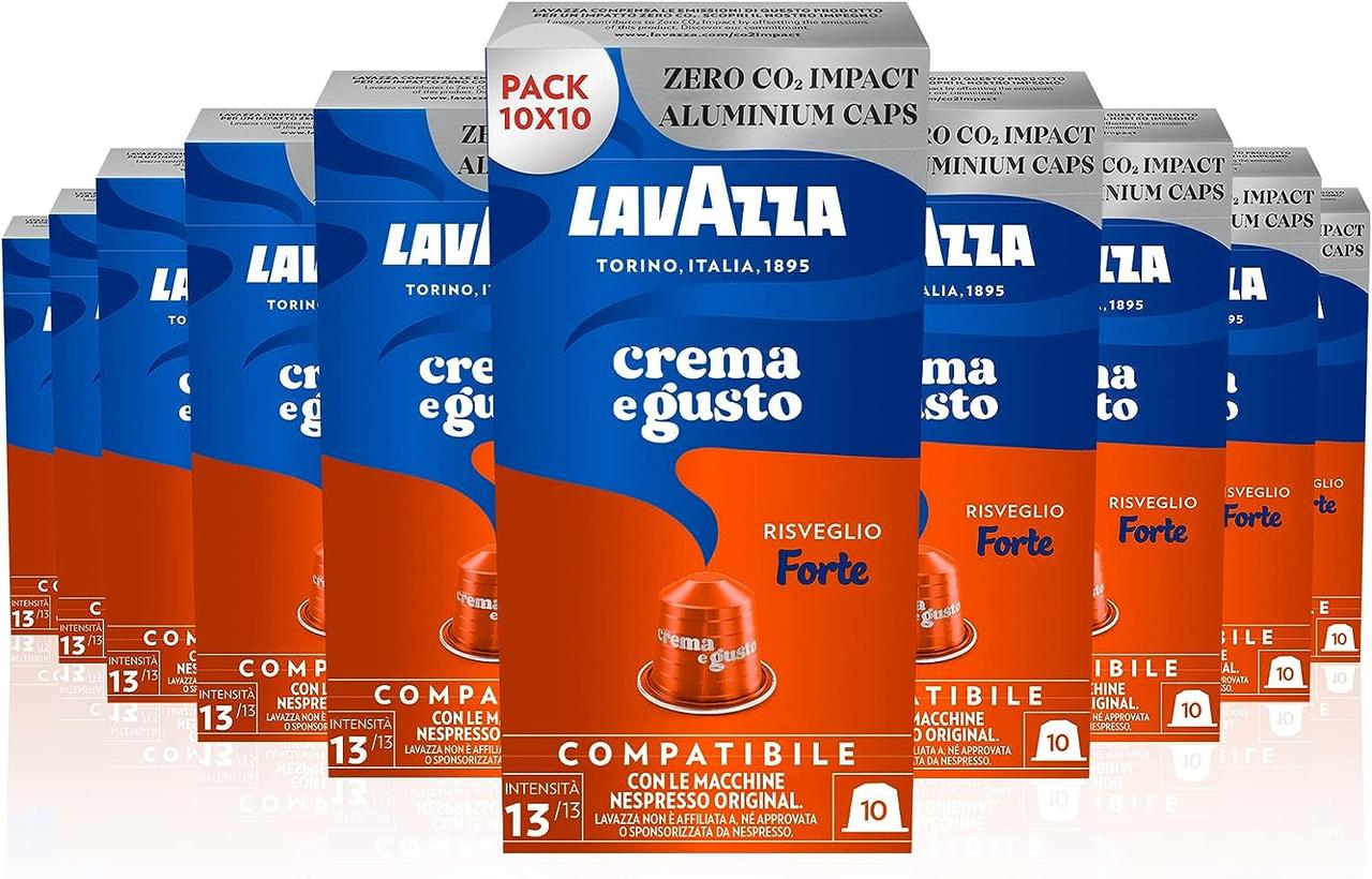 Nespresso Lavazza Crema e Gusto FORTE Aluminium 10 капсул