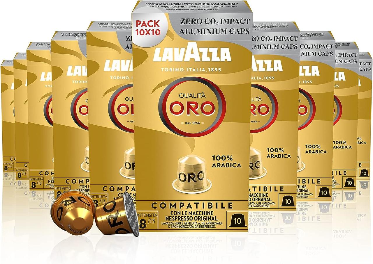 Кава в капсулах Nespresso Lavazza Qualita Oro 100% Arabica Aluminium 10 капсул
