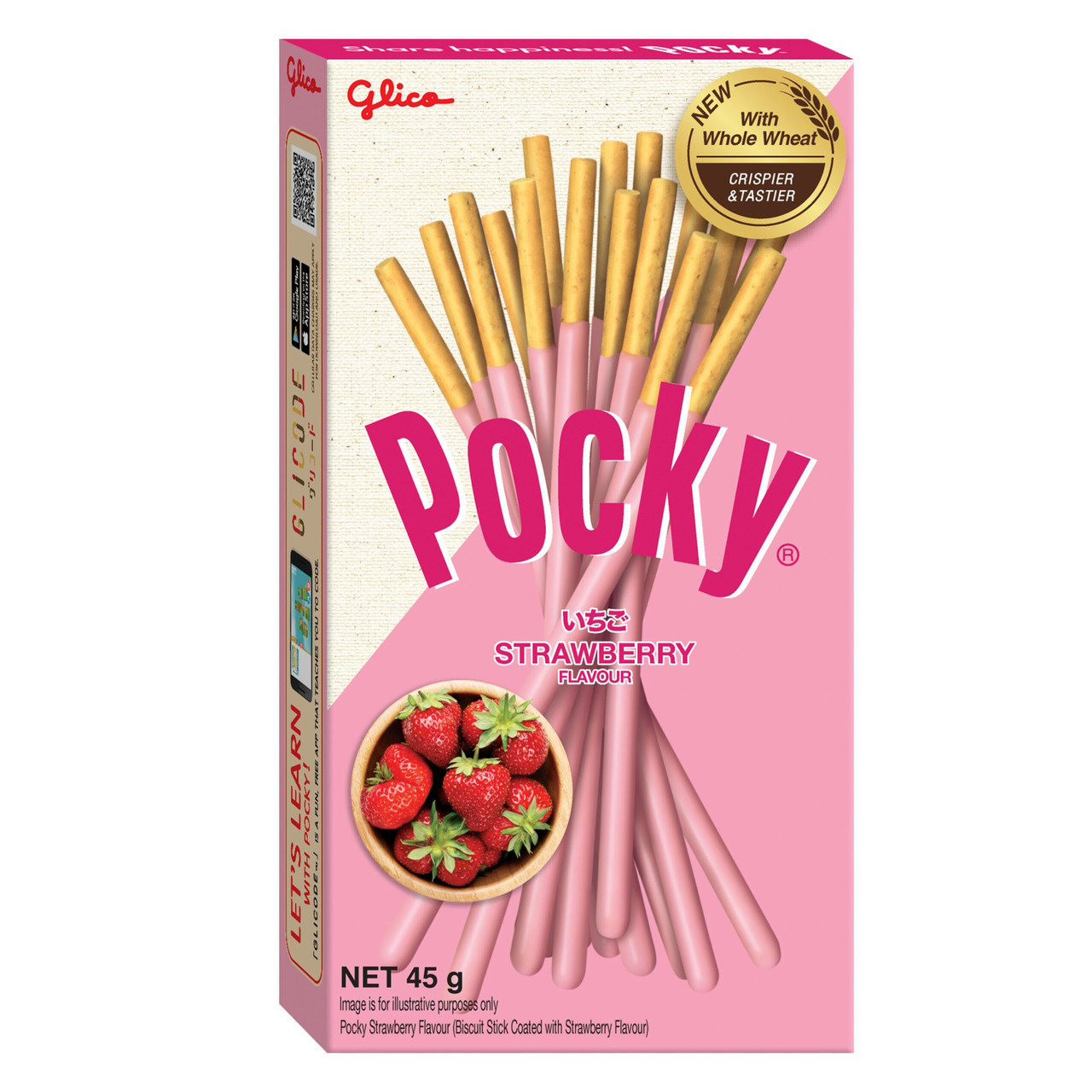 Бісквітні палички Pocky Полуниця 45 г.