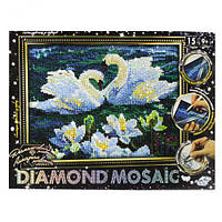 Алмазная живопись "DIAMOND MOSAIC. Лебеди" [tsi174982-ТCІ]