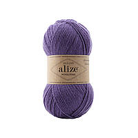 Пряжа Alize Wooltime (Вуллтайм) 235 фиолетовый (носочная, нитки для вязания, полушерсть)