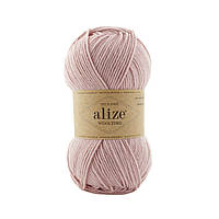 Пряжа Alize Wooltime (Вуллтайм) 161 пудра (носочная, нитки для вязания, полушерсть)