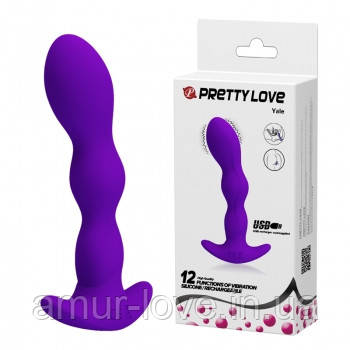 Анальний корок Pretty Love Yale Anal Plug Purple, фото 1