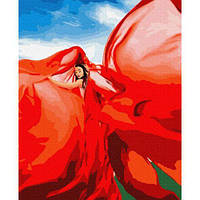 Картина по номерам "Женщина в красном" [tsi189719-ТCІ]