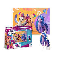 Пазлы 2в1 "My little pony", с фигуркой, 60 элементов [tsi209771-ТCІ]