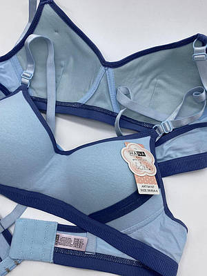 Бюстгальтер гладкий хб HANA блакитна чашка A 94167-3
