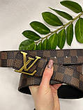 Ремінь шкіряний Louis Vuitton Brown Луї витон, фото 3