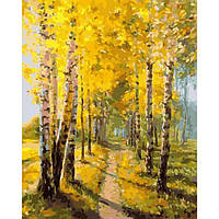 Картина по номерам Пейзаж Природа Набор для росписи Рассвет в лесу Живопись по номерам 40x50 Rainbow GX45017