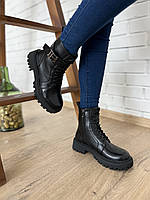 Женские демисезонные ботинки Teetspase черные 36 размер ( 23.5 см)