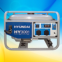 Бензиновый генератор Hyundai HY3001. 3,1 кВт 1 фаза, ручной стартер