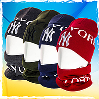 Комплект New York Yankees шапка + бафф. Набор Нью Йоркес шапка и бафф. Унисекс