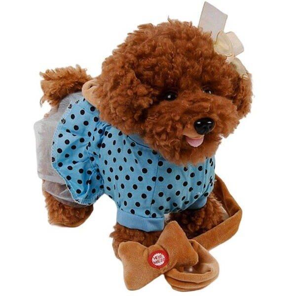 М'яка іграшка "Собачка на повідці" У ГОЛУБОМ арт. 21253/1, фото 1