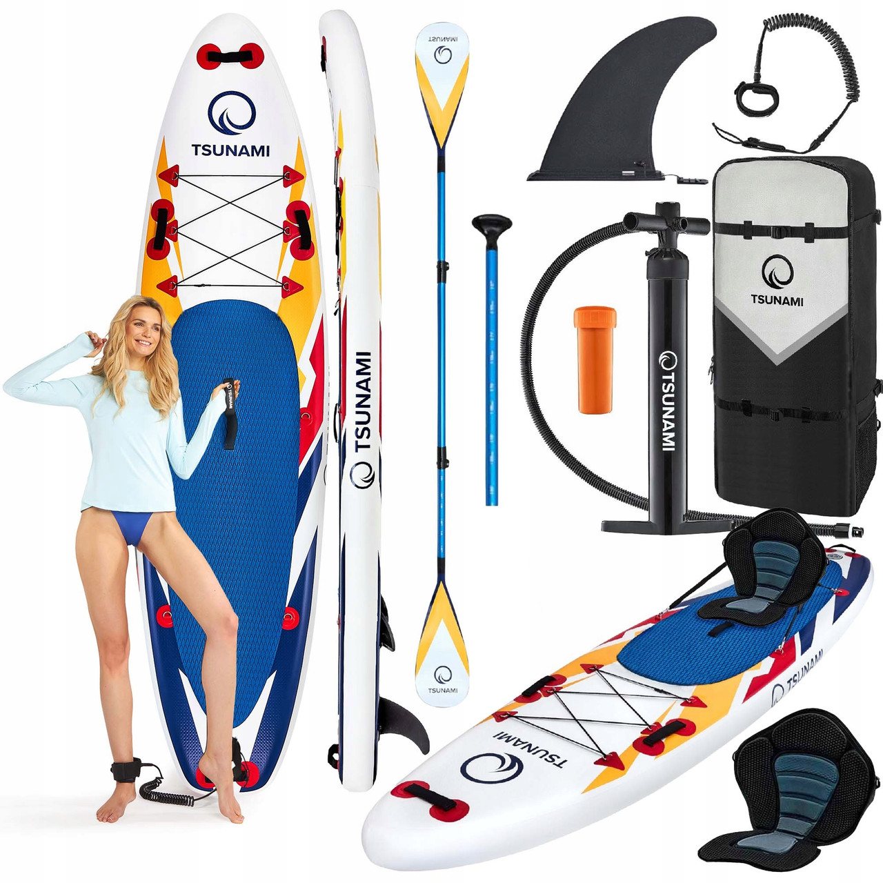 Надувна SUP дошка TSUNAMI 320 см з веслом Bolt T06 (P-5907739314253), фото 1