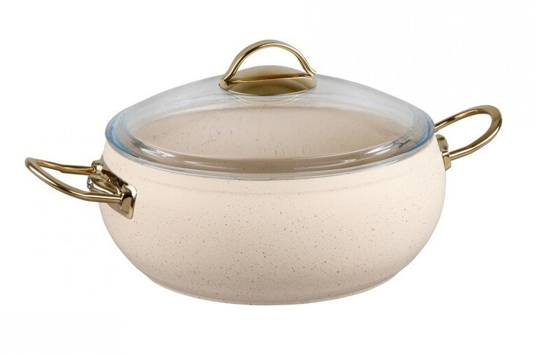Каструля зі скляною кришкою OMS 3141-18-Ivory 2 л 18 см ID 4594038