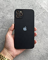 Силиконовый чехол на iPhone 11 Pro Max с квадратными бортами Square Side Black - 01