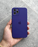 Силиконовый чехол на iPhone 11 Pro Max с квадратными бортами Square Side Violet - 06