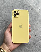 Силиконовый чехол на iPhone 11 Pro Max с квадратными бортами Square Side Yellow - 14