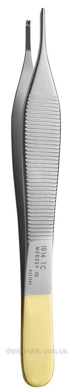 Пінцет хірургічний TC Micro-Adson прямий 120 мм, Medesy 1014/TC