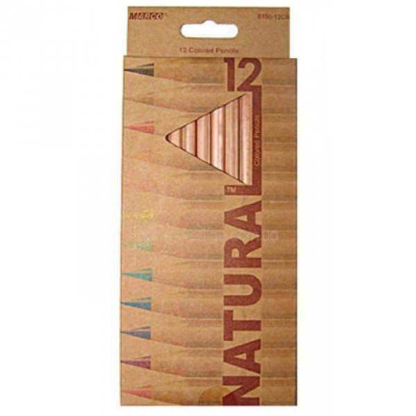 Олівці колоьорові Marco  Natural 12 кольорів  6100-12CB, фото 1