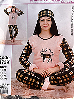 Женская махровая пижама+ флис НОРМА 4739 пр-во Турция