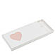 Коробка 160х80х15 для плитки шоколаду, біла з рожевим Серцем, фото 2