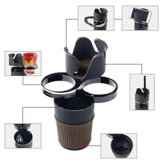 Автомобільний холдер підстаканник в машину Car holder Multi cup 5 в 1, 3359