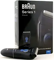 Тример чоловічий  BRAUN 130s-1 темно-синій водостійкий для бороди. Електро бритва для гоління чоловічий.