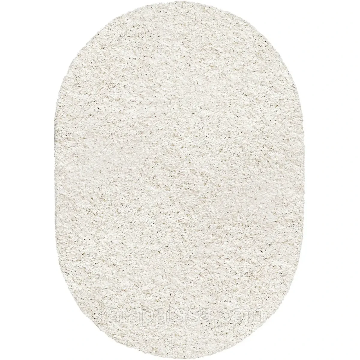 Килим 2,40*3,40 овал білий з високим ворсом Fantasy 12500/10о