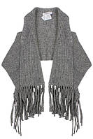 Серый шарф-накидка для девочки to be too 98 см