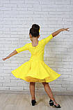 Сукня для бальних танців колір жовтий Модель №014, фото 2