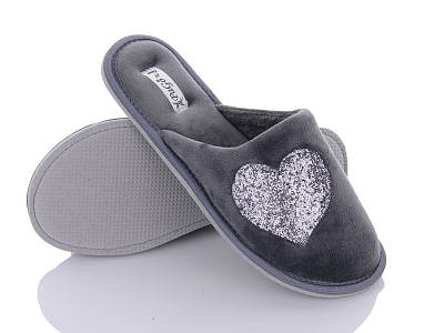 Оптом капці жіночі закриті PaGo Сірі 6 пар