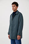 Подовжена чоловіча куртка-сорочка Finn Flare FAB21007-524 зелена L, фото 3