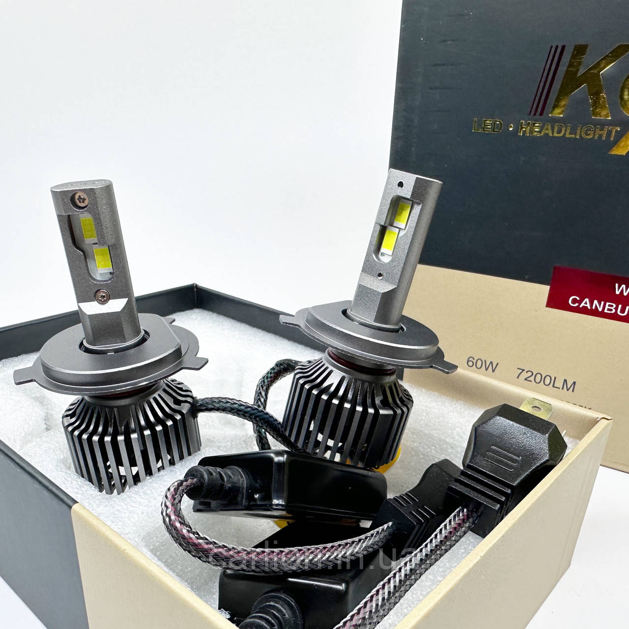 LED H4 (5500K) Світлодіодна лампа, K9 60 W 14400 Lm CANBUS