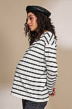 Лонгслів для вагітних та годування NIKITA NR-31.033 чорна смужка, фото 4