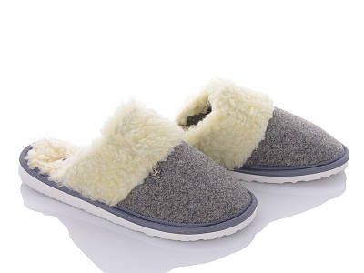 Теплі тапочки для хлопчика підлітка на овчині Сірі