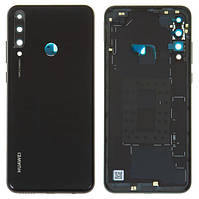 Задняя панель корпуса для телефона Huawei Y6P 2020 со стеклом камеры, черная, Original PRC