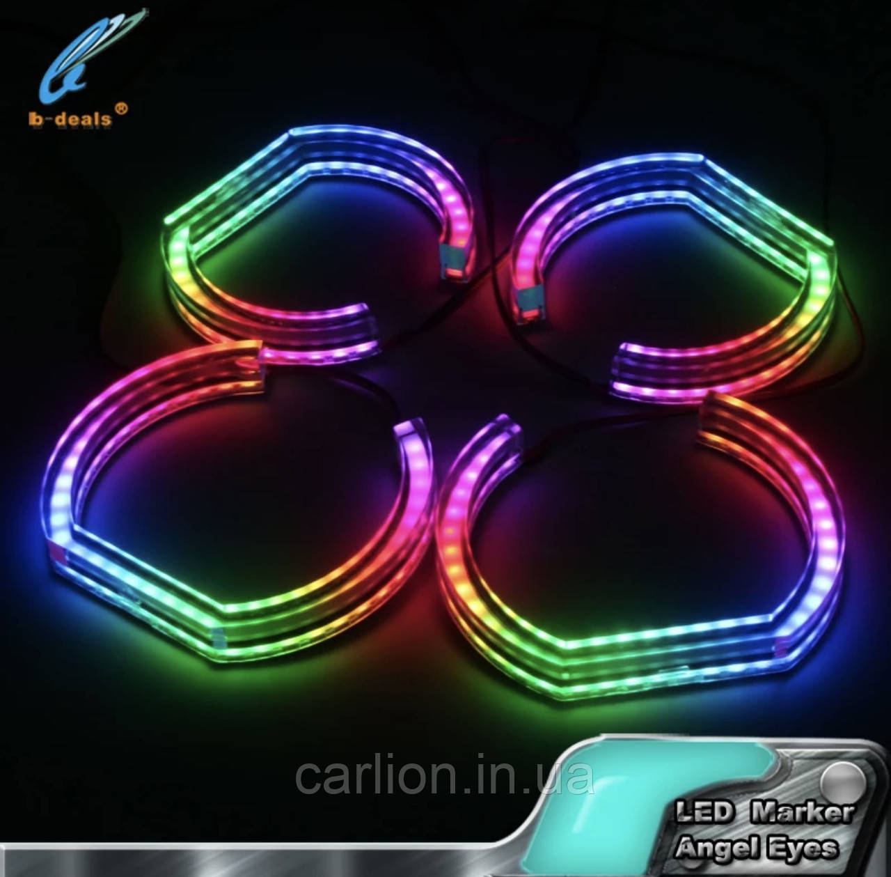 Ангельські очі U Shape Crystal Angel Eyes BMW F10 F13 F30 F31 F34 RGB