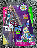 Лялька Барбі Екстра Блондинка у квітковому жакеті Barbie Extra