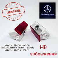 Логотип подсветка двери Lazer door logo light Mercedes-Bens Линза стекло HD изображение, PREMIUM