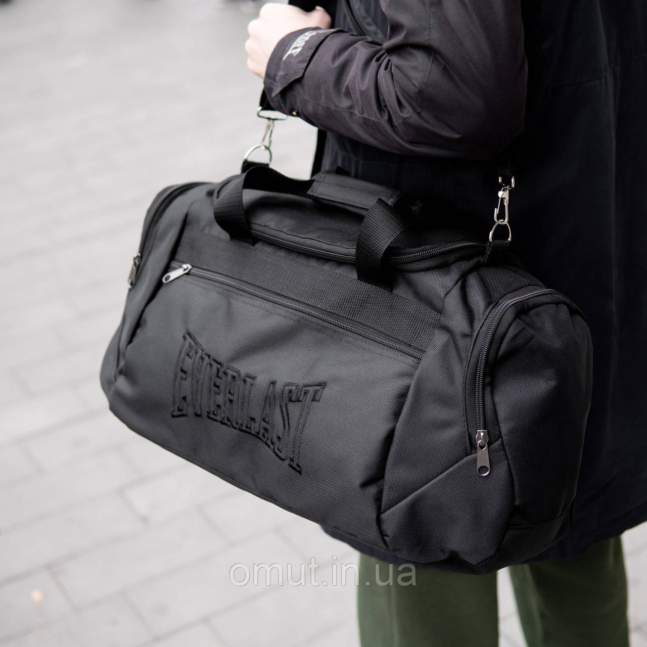 Спортивна сумка Everlast чорна тканинна для спортзалу на 36 літрів міська дорожня, фото 1