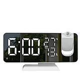 Проекційний годинник Mids з термометром та гігрометром, FM радіо і USB-зарядкою, фото 8