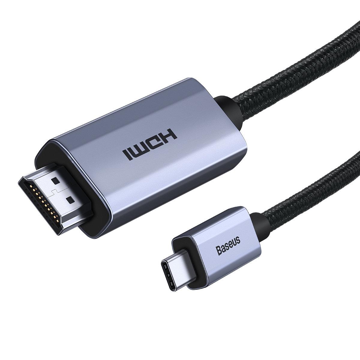 Кабель перехідник Baseus USB Type C — HDMI 2.0 4K 60 Гц High Definition 2 м Black (WKGQ010101)