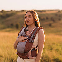 Эрго-рюкзак ONE+ Organic Сумерки Love & Carry для новорожденных Карамель