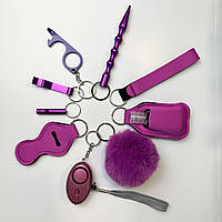 Брелок для самооборони S колір фіолетовий | жіночий захисний кишеньковий брелок для повсякденного використання